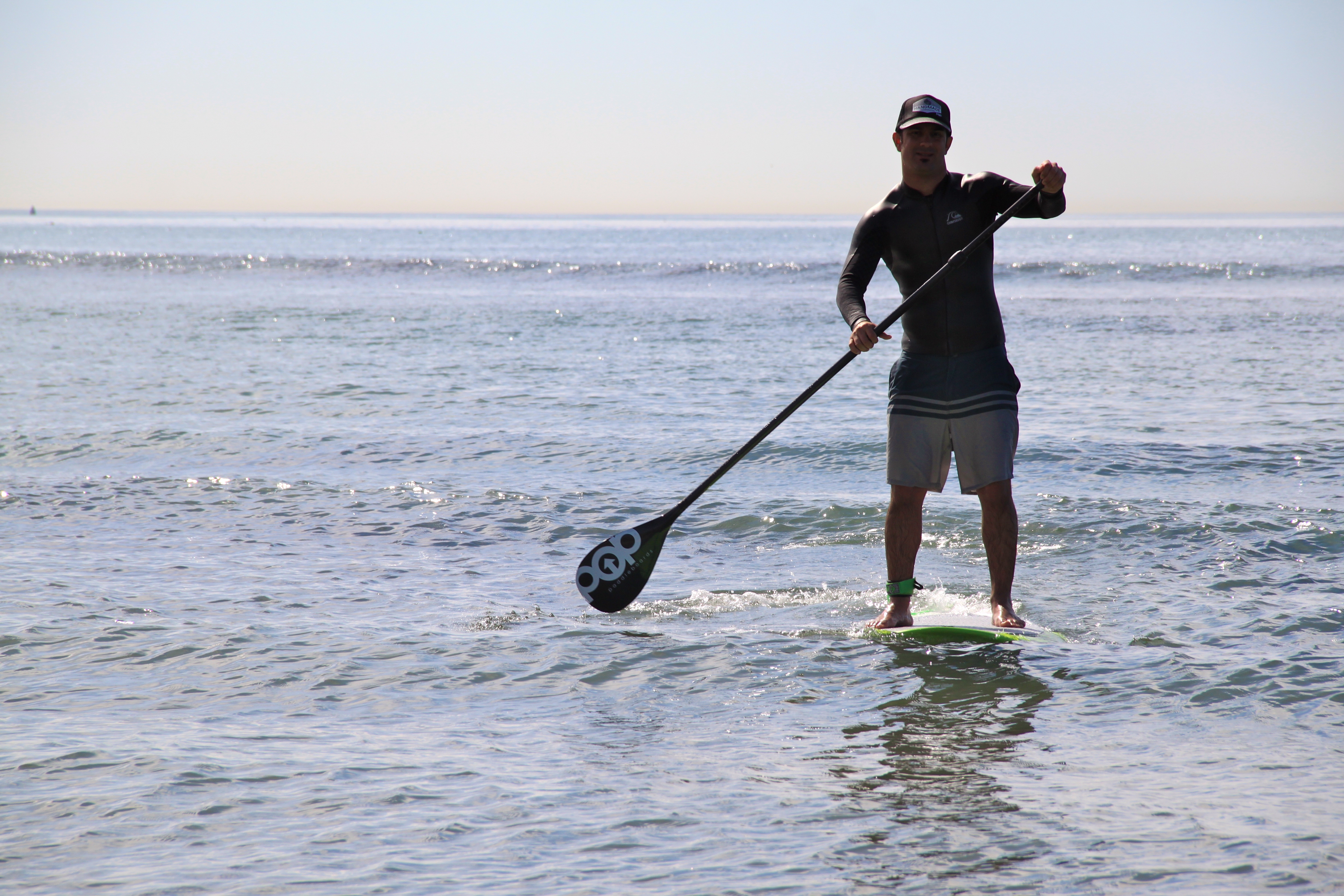 Stand Up Paddleboarder Nick Lanfranco stays in shape during a severe wave drought.