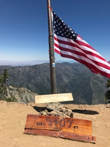 Mt. Baden-Powell summit, as my toes live and breathe.